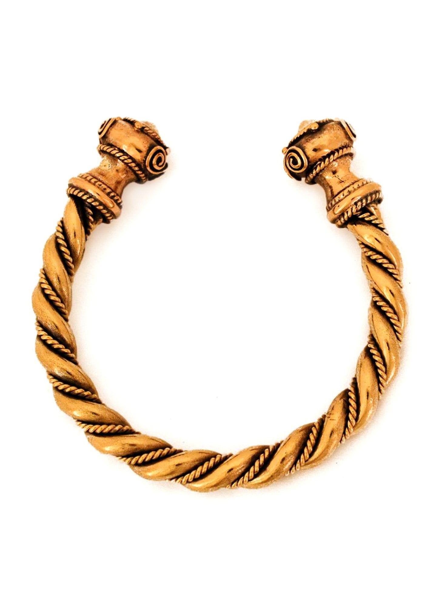 Keltischer Armreif Bronze Torques – Latènezeit Armring massiv