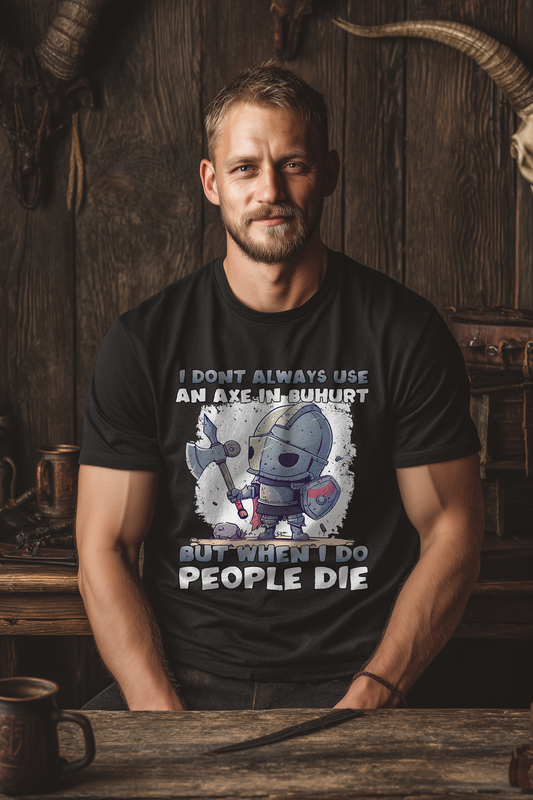 Buhurt Herren Premium T-Shirt – „Chibi Buhurt Axe Knight“