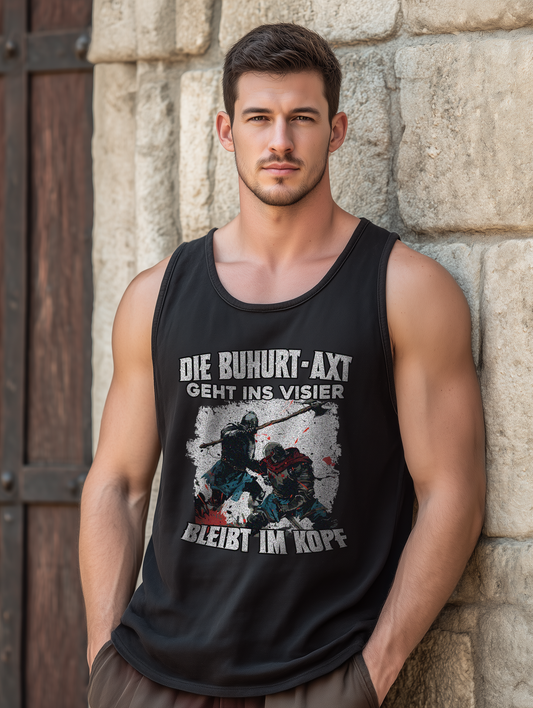 Buhurt Axt bleibt im Kopf – Herren Bio Tank Top