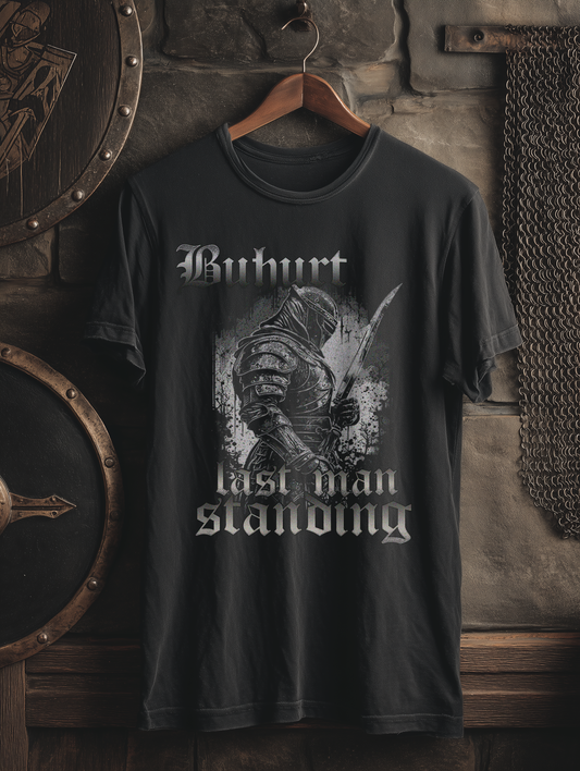Buhurt Herren Premium T-Shirt- "Last Man Standing" Herren Bouhourt Shirt
