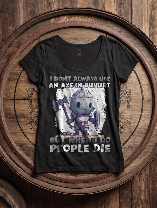 Buhurt Damen Shirt Axe Humor Bio Baumwolle Chibi Lightweight Shirt