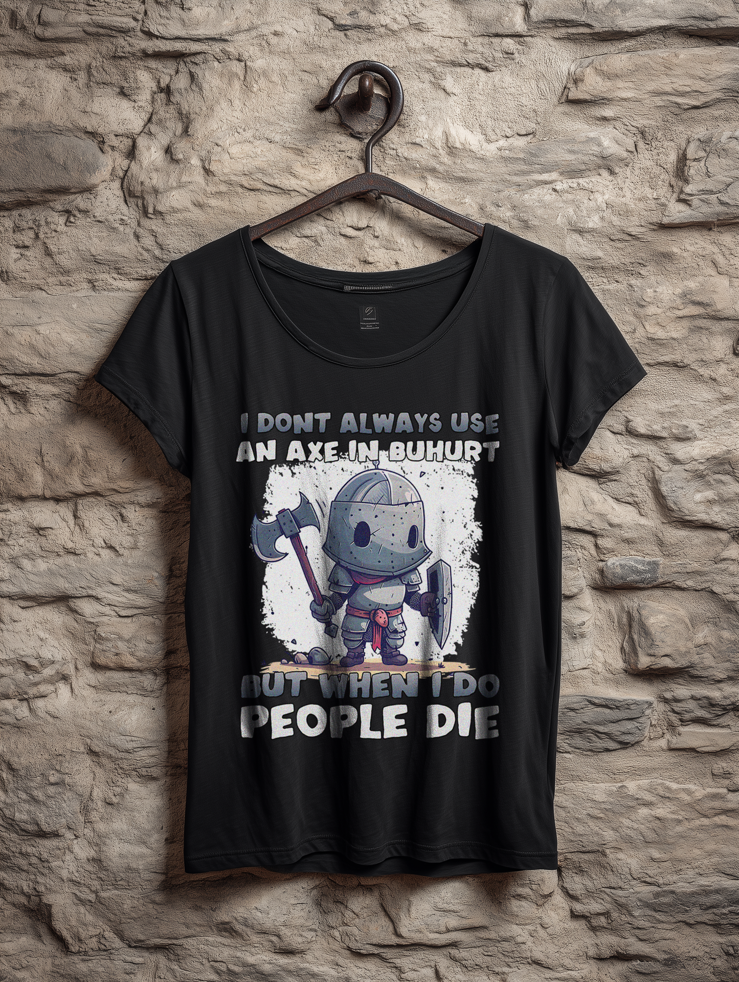 Buhurt Damen Shirt Axe Humor Bio Baumwolle Chibi Lightweight Shirt