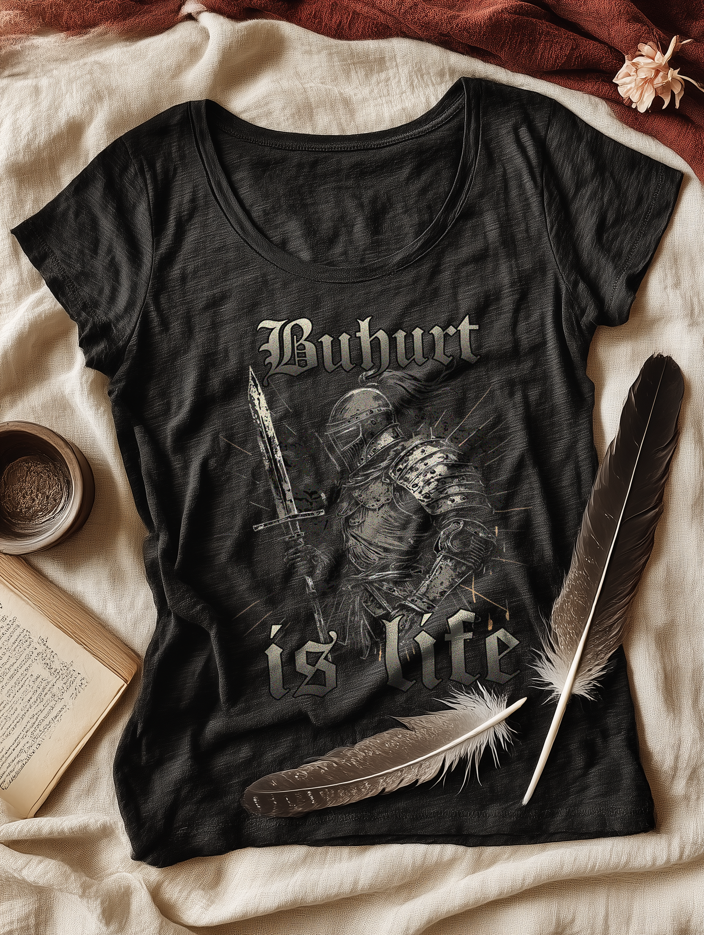 Buhurt Is Life Damen T-Shirt Ritter - Frauen Bio Lightweight T-Shirt