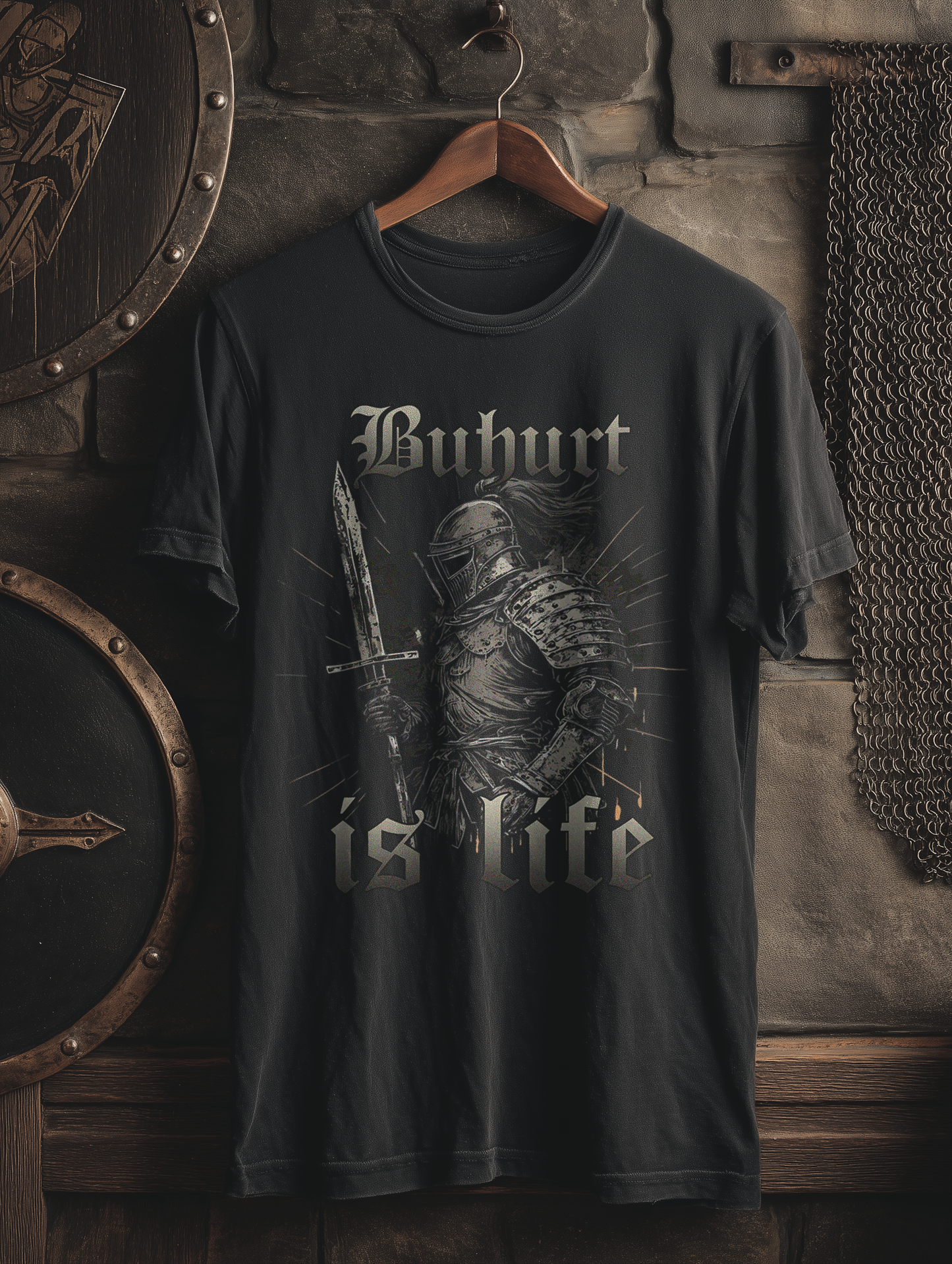 Buhurt Herren Premium T-Shirt | Buhurt Is Life | Bouhourt Männer Shirt
