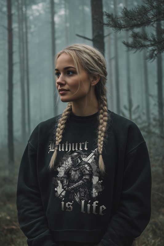 Buhurt Is Life | Damen Bio Boxcut Sweatshirt | Bouhourt Frauen Pullover