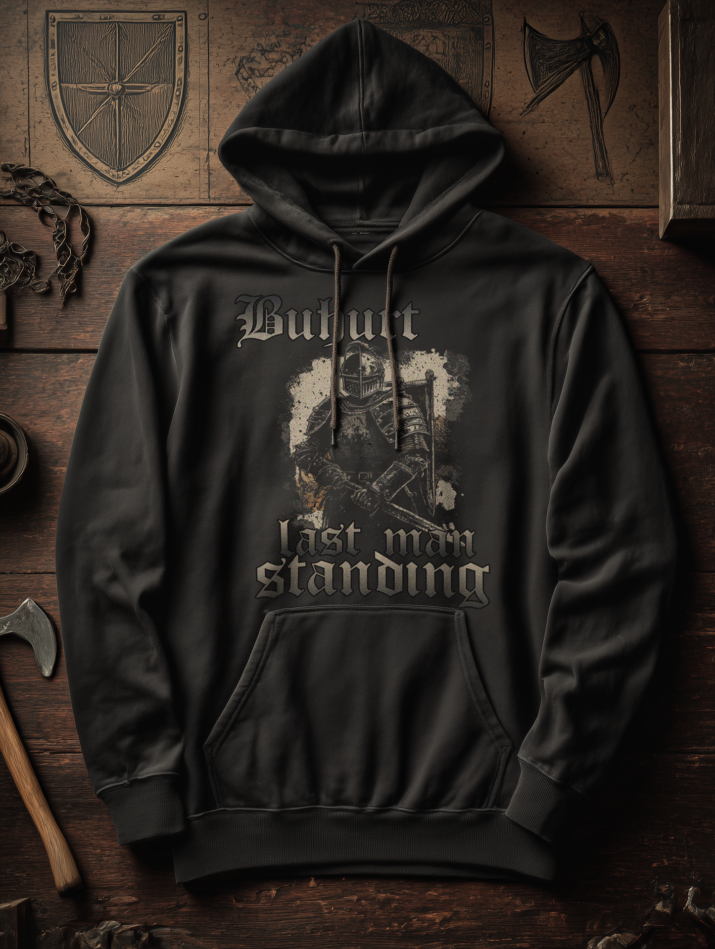 Herren Buhurt Hoodie | Buhurt „Last Man Standing“ | Bouhourt Männer Pullover
