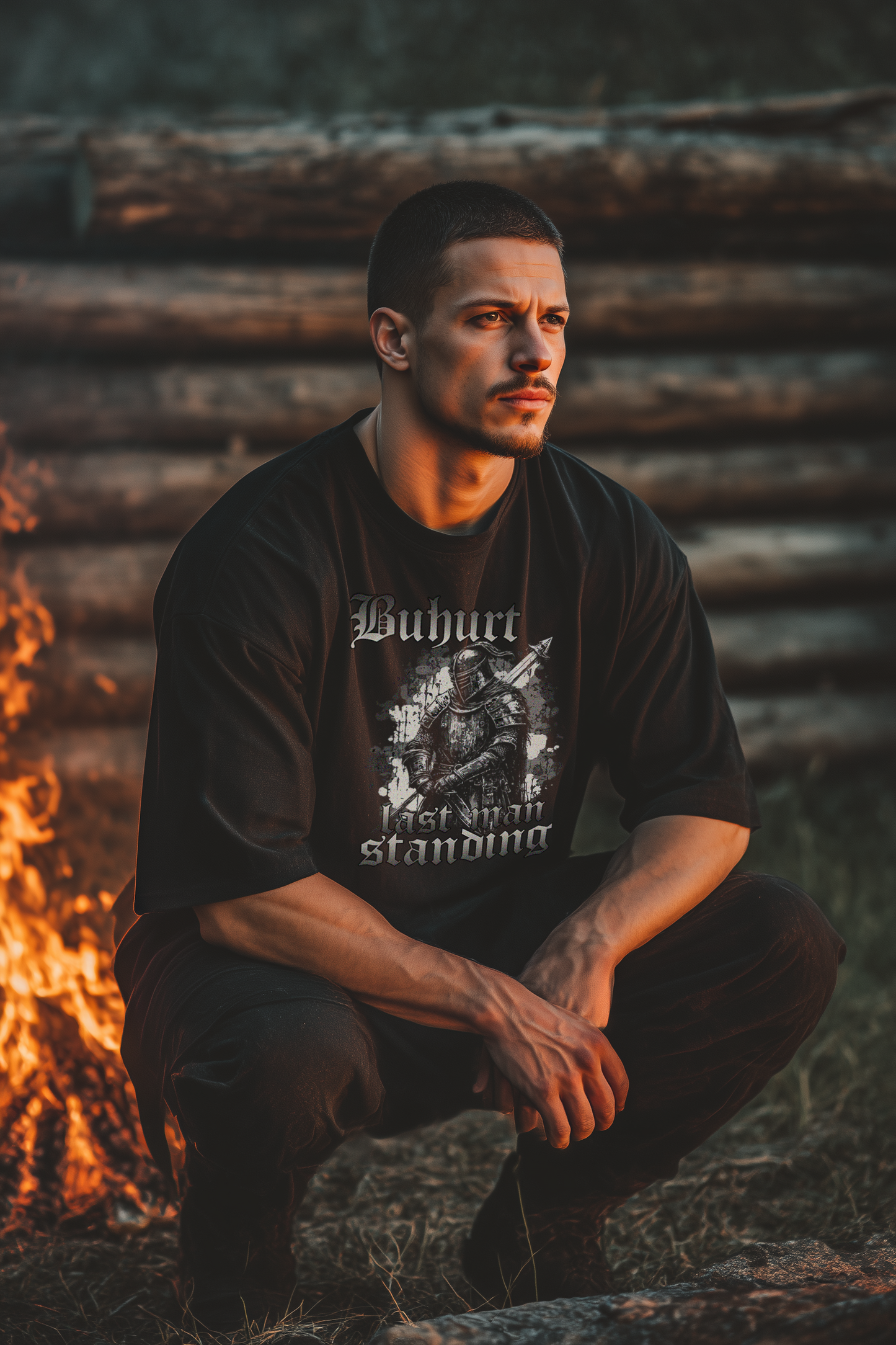 Buhurt Last Man Standing Shirt 240g Oversize Bio Baumwolle Oversized T-Shirt