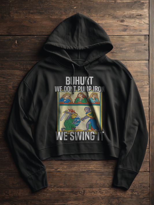 We don’t pump iron – we swing it | Damen Bio Boxcut Hoodie