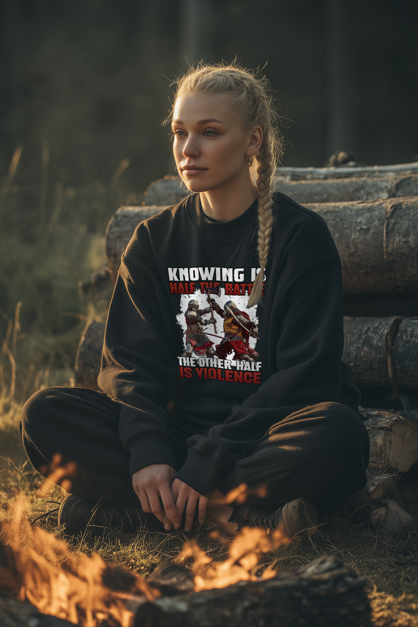 Buhurt Damen Boxcut Pullover| Knowing Is Half The Battle | Bouhourt Frauen Sweatshirt