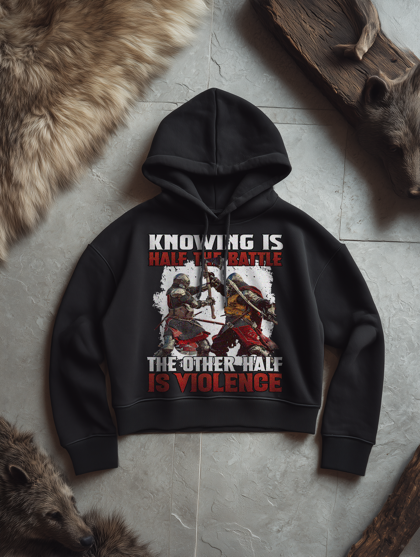 Knowing Is Half The Battle Buhurt Damen Hoodie | Frauen Bio Boxcut Hoodie