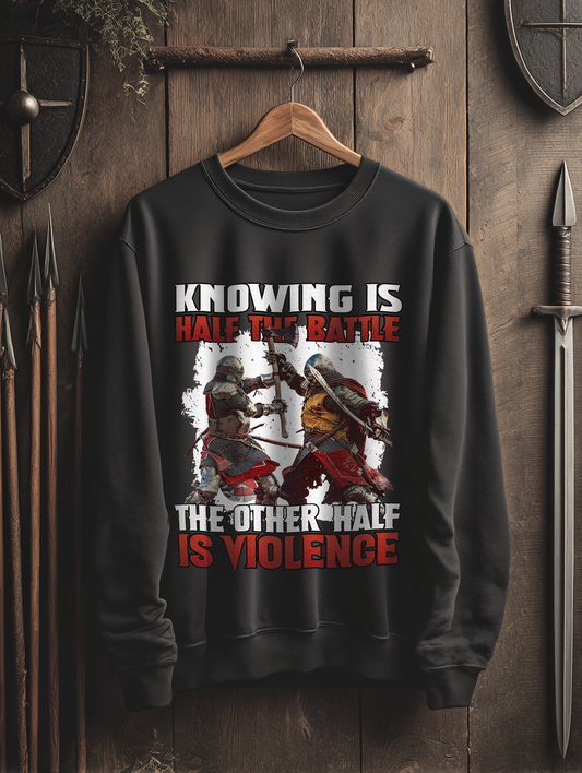Buhurt Premium Herren Sweatshirt | Knowing Is Half The Battle | Bouhourt Männer Pullover