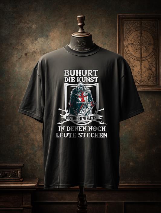 Buhurt Rüstungen falten Shirt 240g Oversize Herren T-Shirt