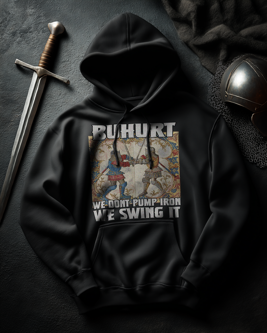 Buhurt Bio Herren Hoodie | Buhurt „We swing it“ | Bouhourt Stundenbuch Hoodie