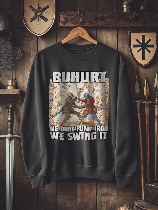 Buhurt Premium Herren Pullover | Buhurt „We swing it“ | Herren Sweatshirt