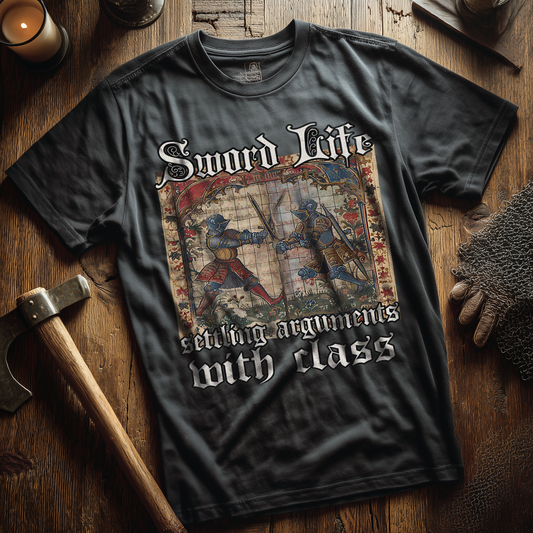 Buhurt Herren Premium T-Shirt | Sword Life Stundenbuch | Bouhourt Herren Shirt