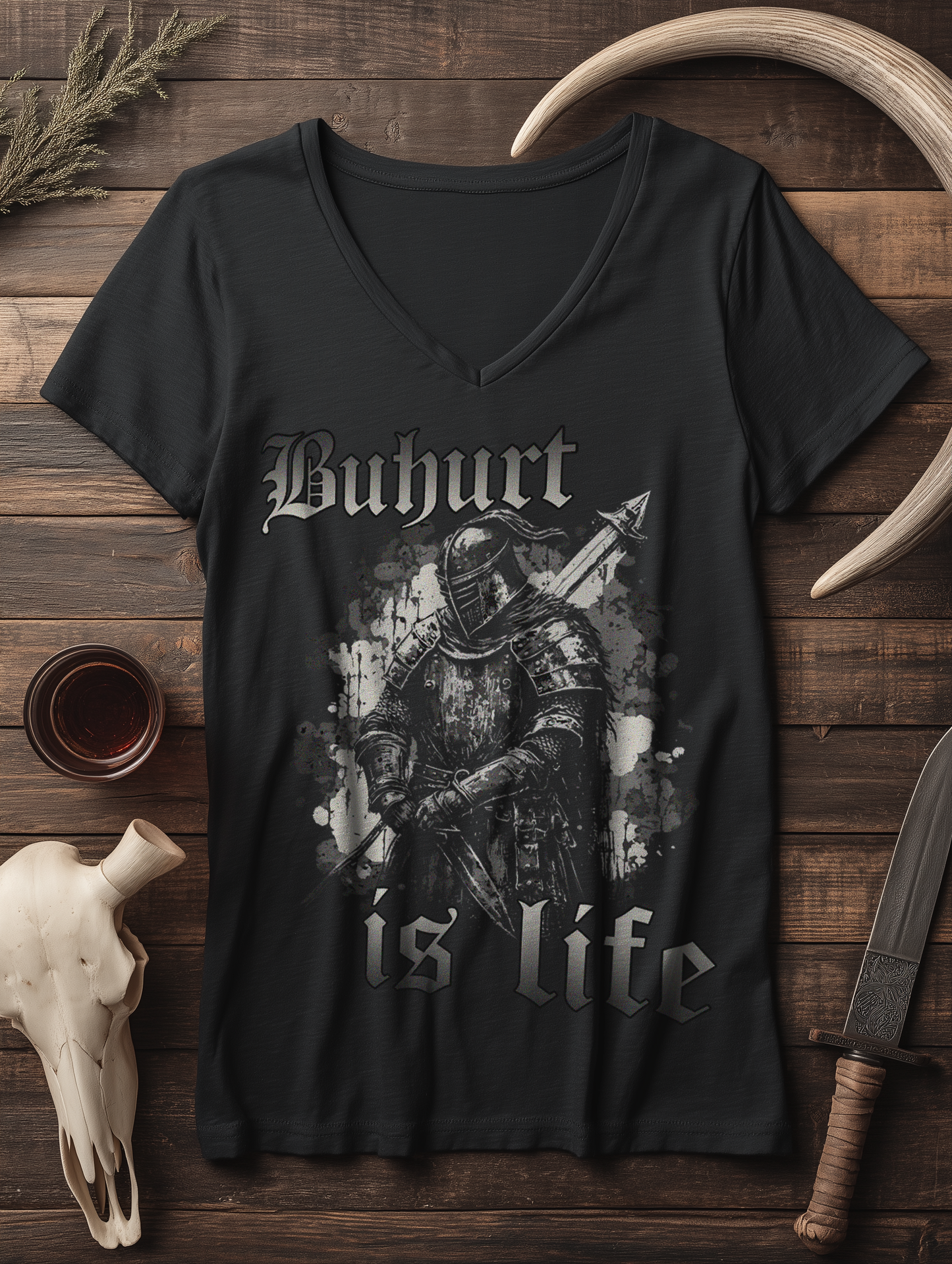 Buhurt Is Life | Damen Bio V-Neck T-Shirt