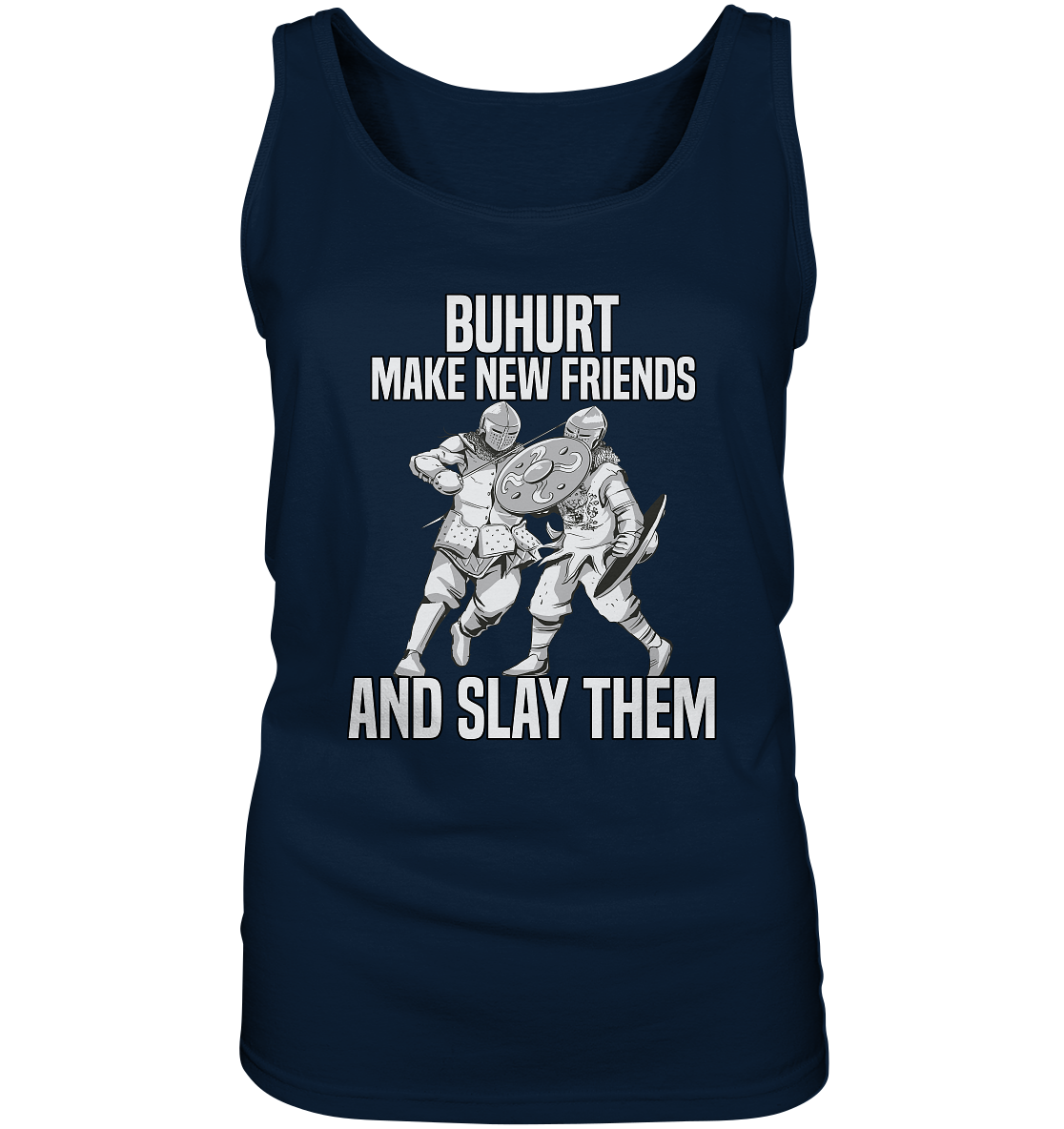 Make New Friends and Slay Them Damen Tank Top- Frauen Bio Tank Top