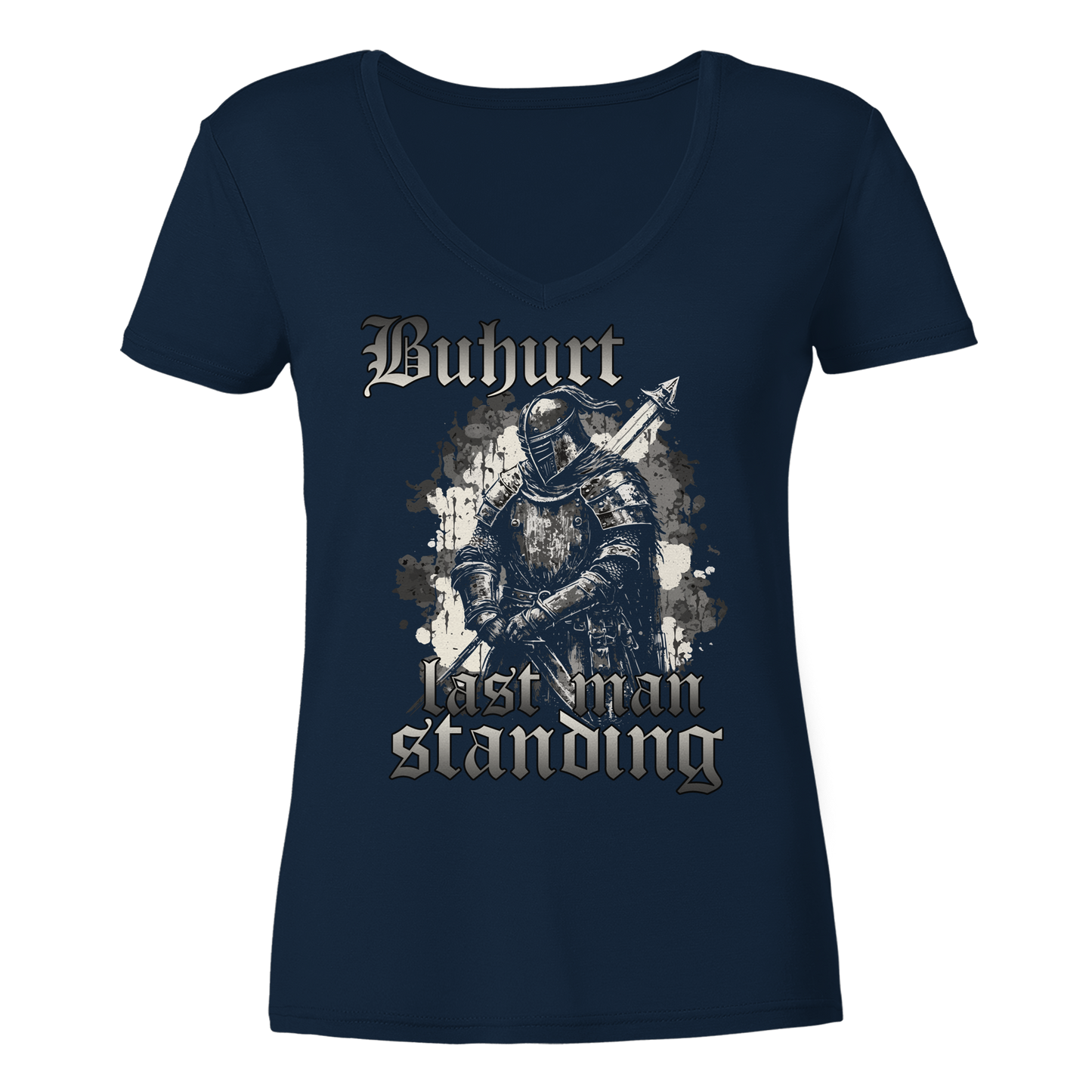 Buhurt – Last Man Standing | Damen Bio V-Neck T-Shirt
