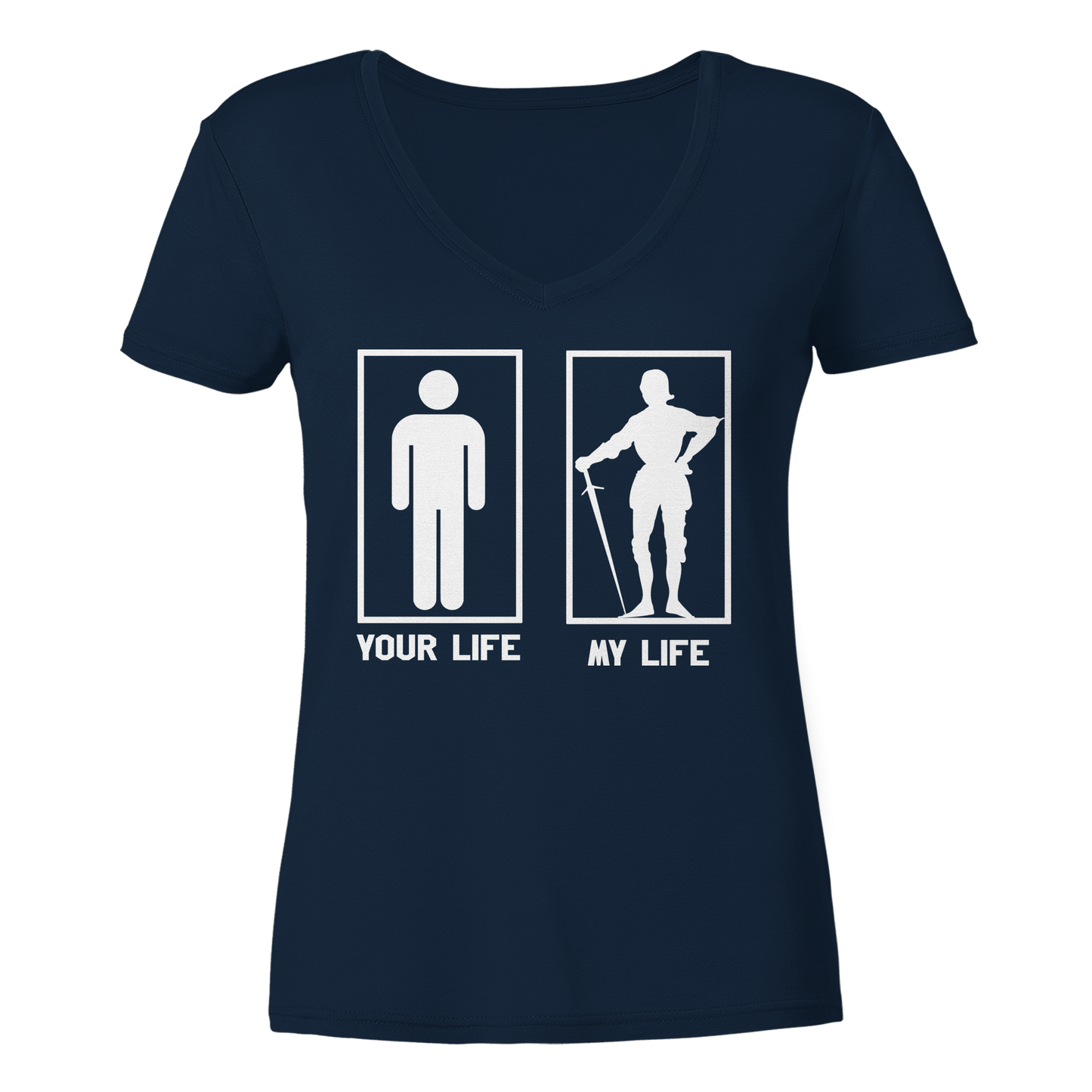 Your Life / My Life | Damen Bio V-Neck T-Shirt