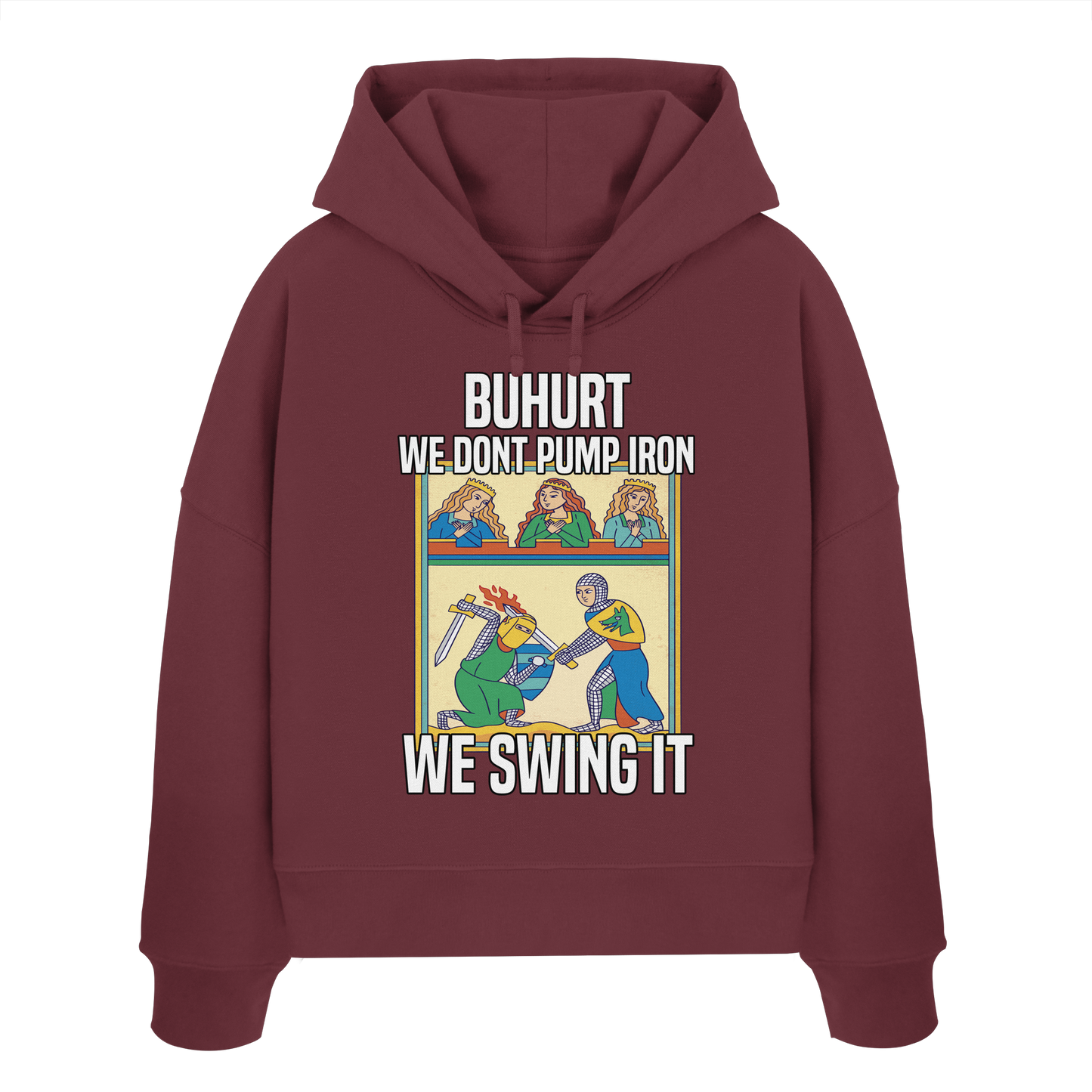 We don’t pump iron – we swing it | Damen Bio Boxcut Hoodie