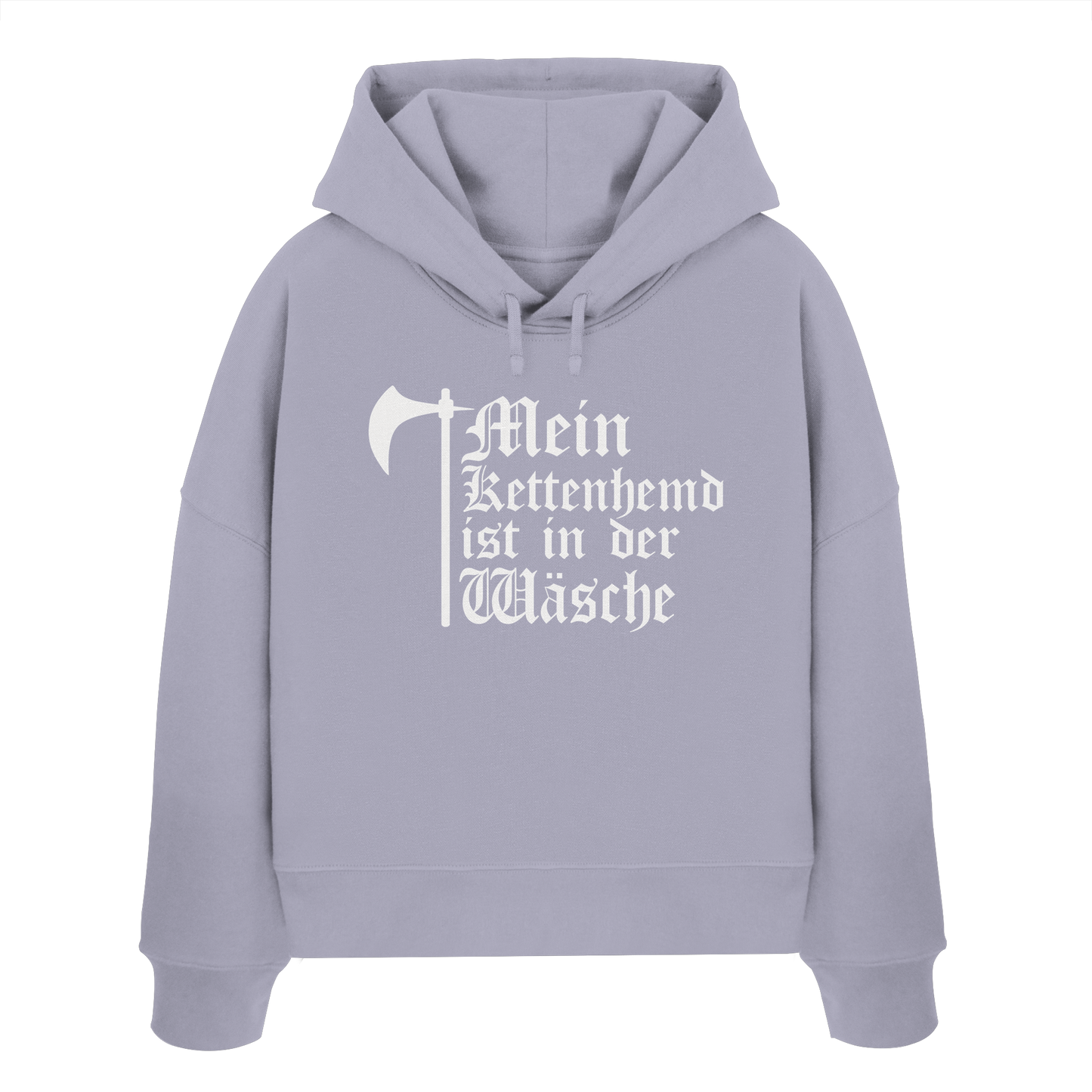 Mein Kettenhemd ist in der Wäsche | Damen Bio Boxcut Hoodie