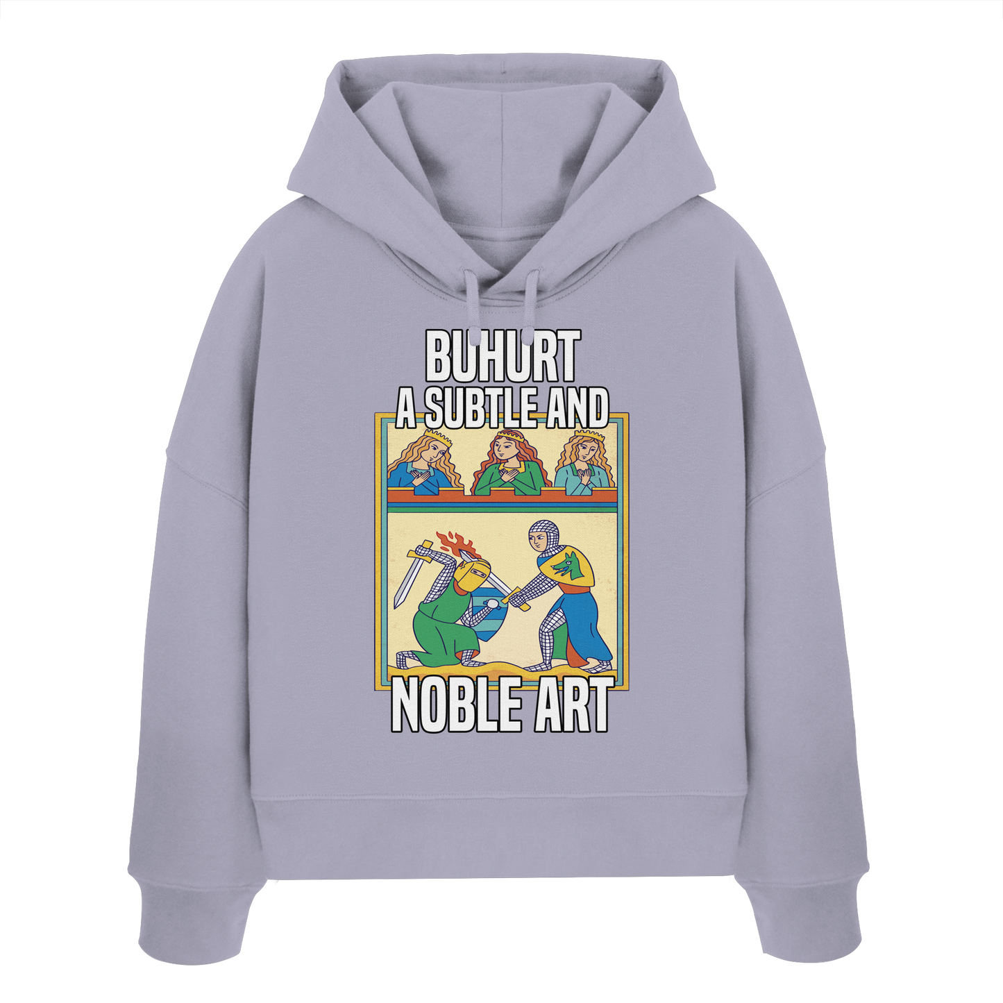 Buhurt | Eine subtile und noble Art Konflikte zu lösen | Frauen Bio Boxcut Hoodie