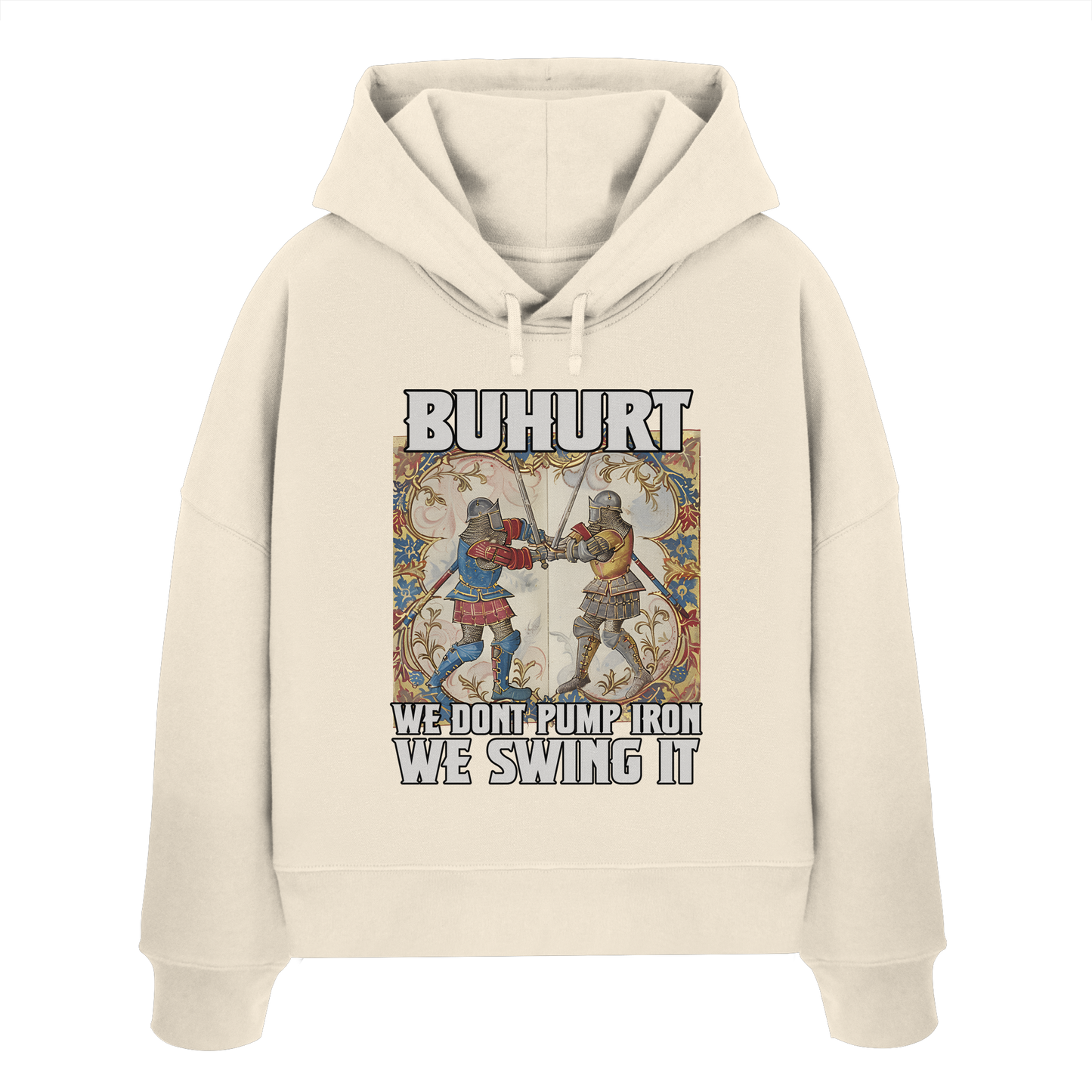 We don’t pump iron | Damen Bio Boxcut Hoodie
