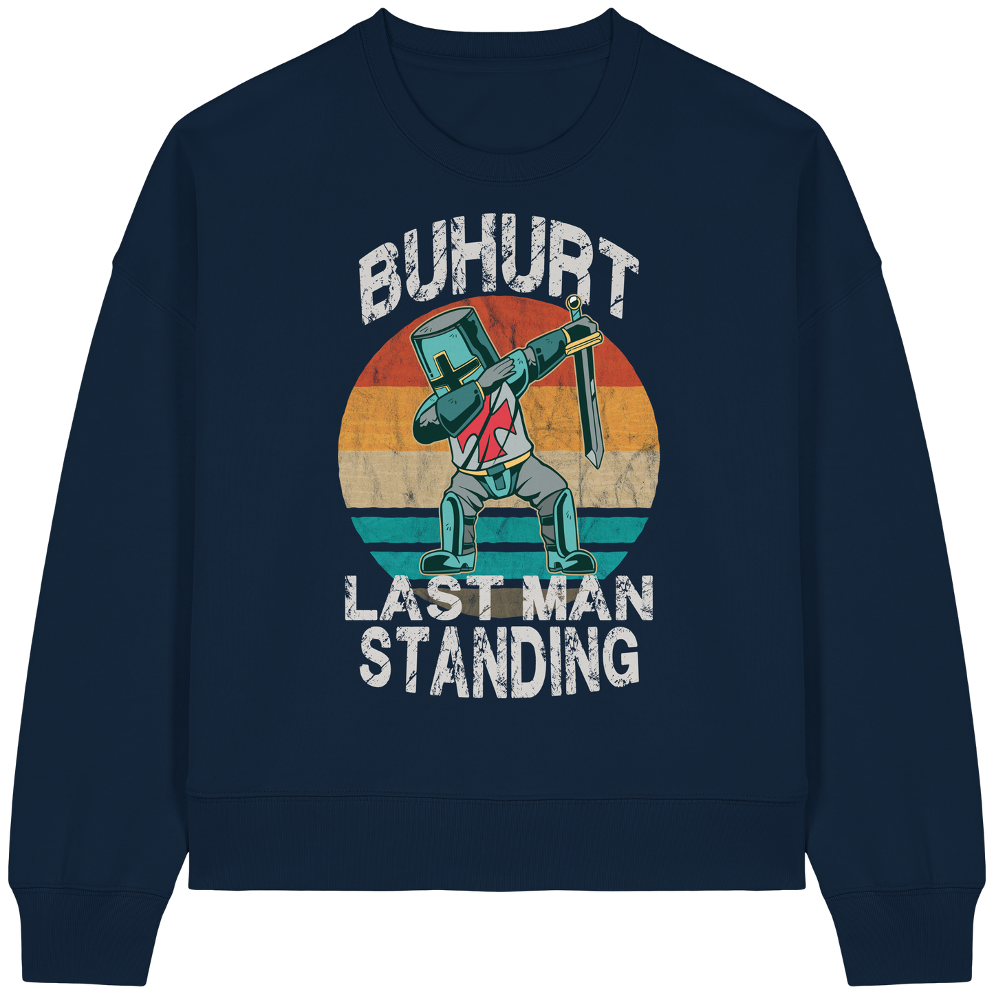 Dabing Cartoon Ritter - Damen Bio Boxcut Sweatshirt