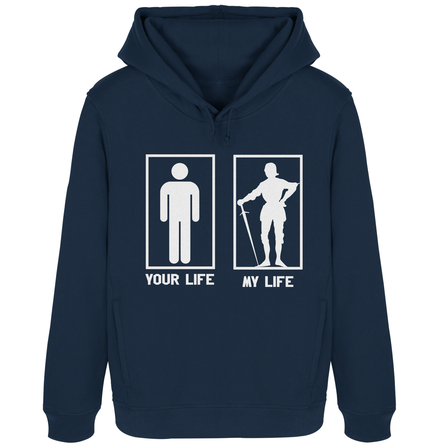 Your Life / My Life – Minimal Design – Buhurt Damen Hoodie