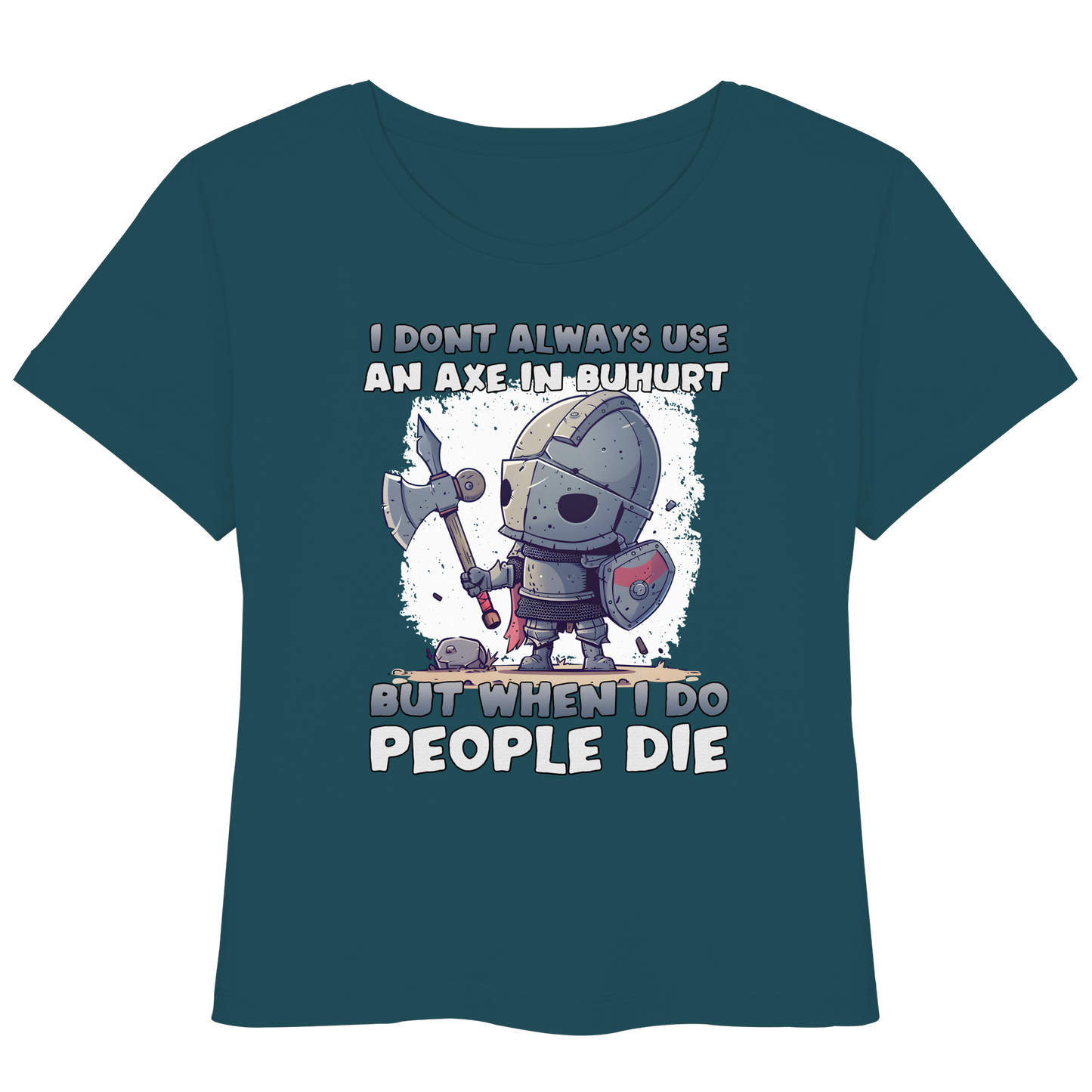 Chibi Knight - Buhurt Damen Lightweight T-Shirt Axe Humor Ritter HEMA