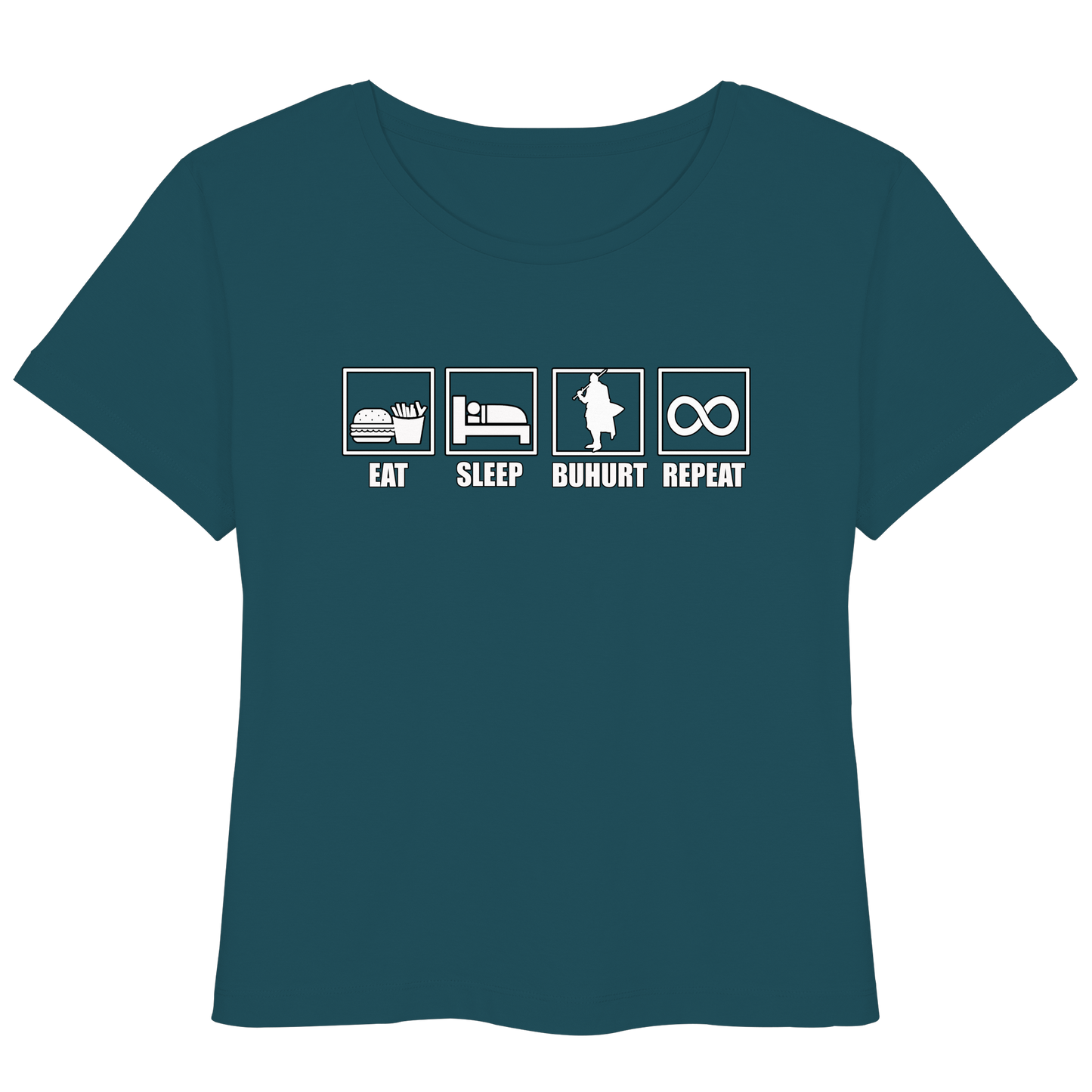 Buhurt And Repeat - Eat Sleep Buhurt Repeat Damen Lightweight T-Shirt