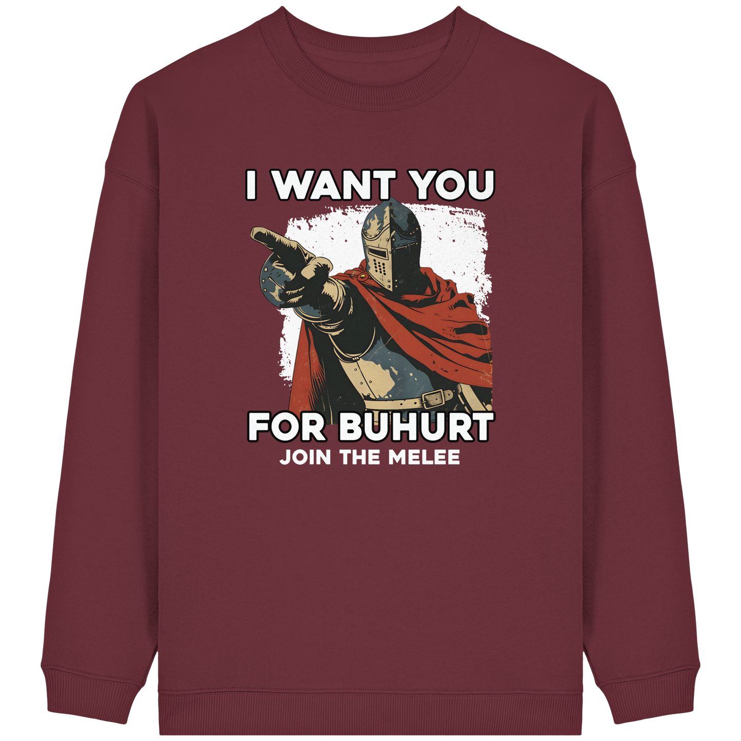 Buhurt Oversized Damen Pullover |„I want you – join the melee“ | Bouhourt Frauen Sweatshirt