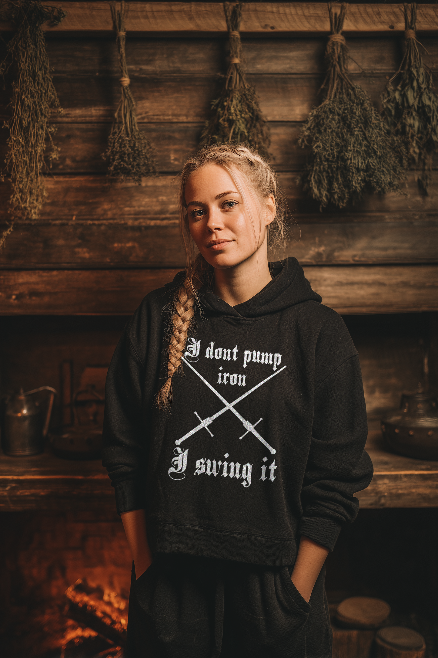 I Dont Pump Iron Buhurt Damen Hoodie | Damen Bio Boxcut Hoodie