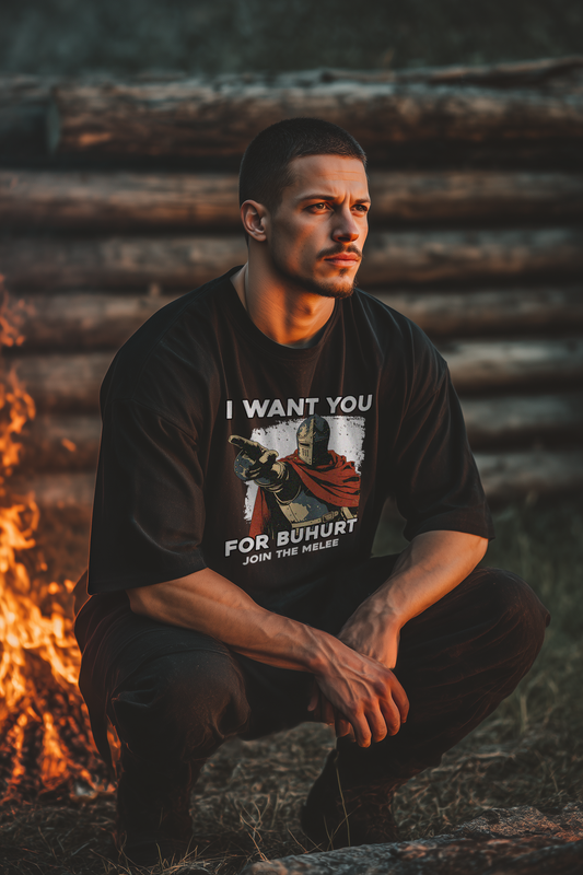 I Want You for Buhurt Shirt 240g Oversize Bio Baumwolle Oversized T-Shirt