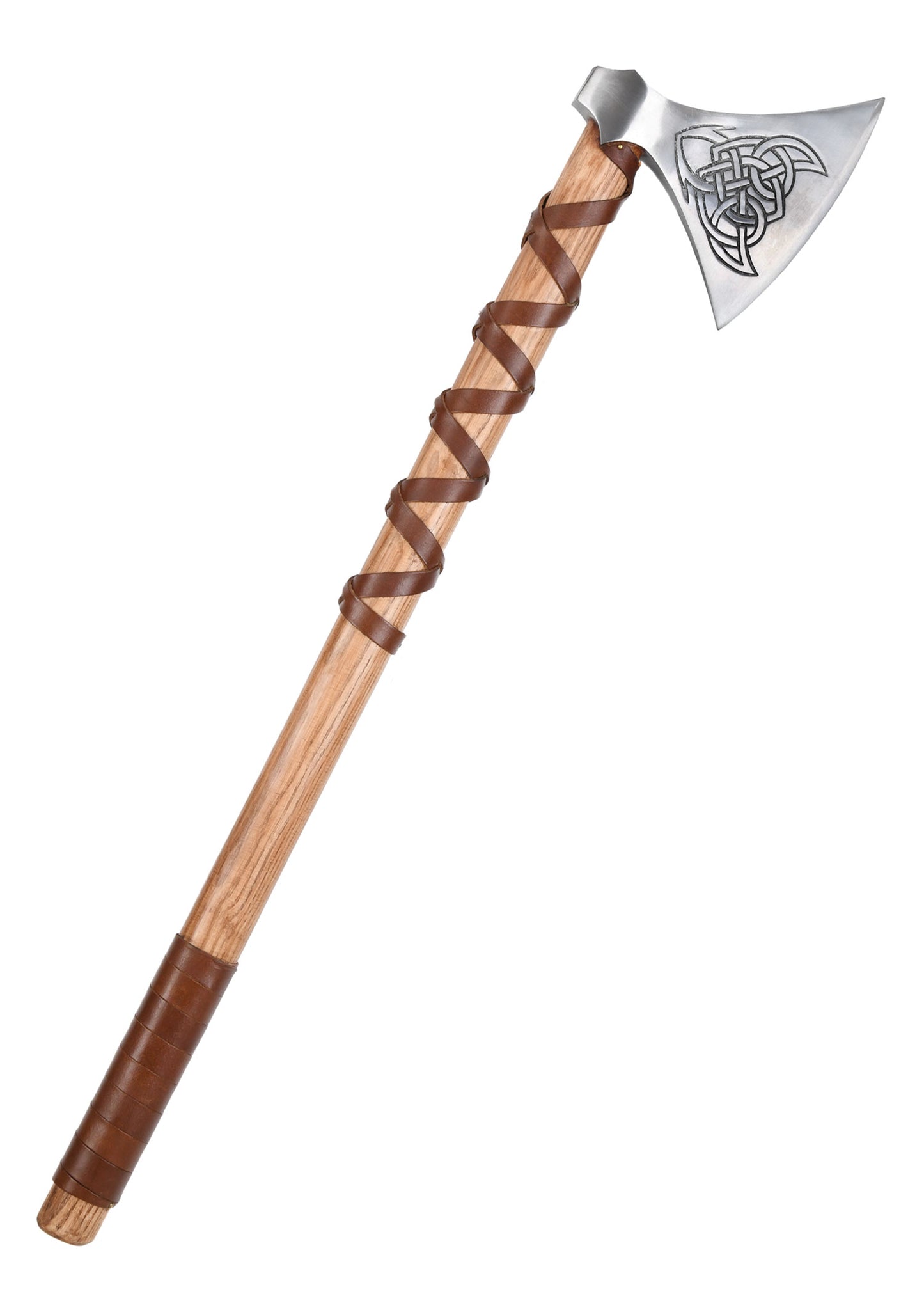 Wikinger Axt Typ M – Lange Petersen Wikinger-Axt mit Gravur & Lederwicklung
