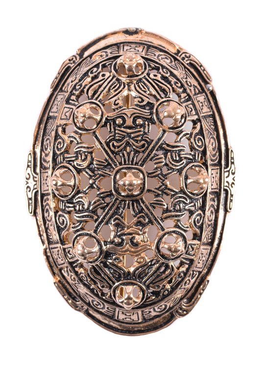 Wikinger Schalenfibel P51 Bronze – historische Gewandschließe