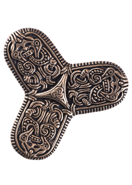 Wikinger Kleeblattfibel Tranby Bronze – Brustfibel im Borre- und Jellingstil