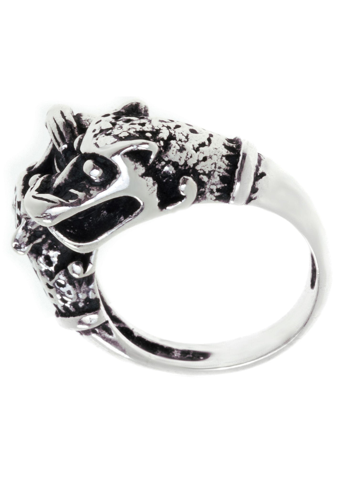 Wikinger Ring Odins Wölfe aus Silber – Geri & Freki 925 Sterling Ring