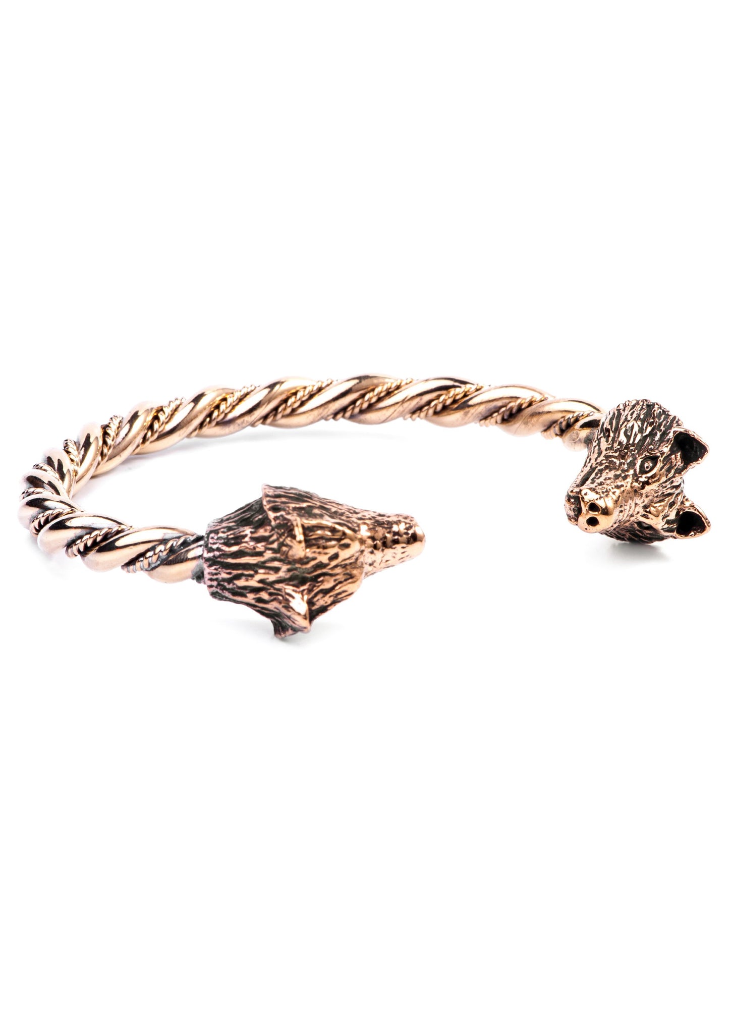 Wikinger Armreif Odins Wölfe Geri & Freki Bronze