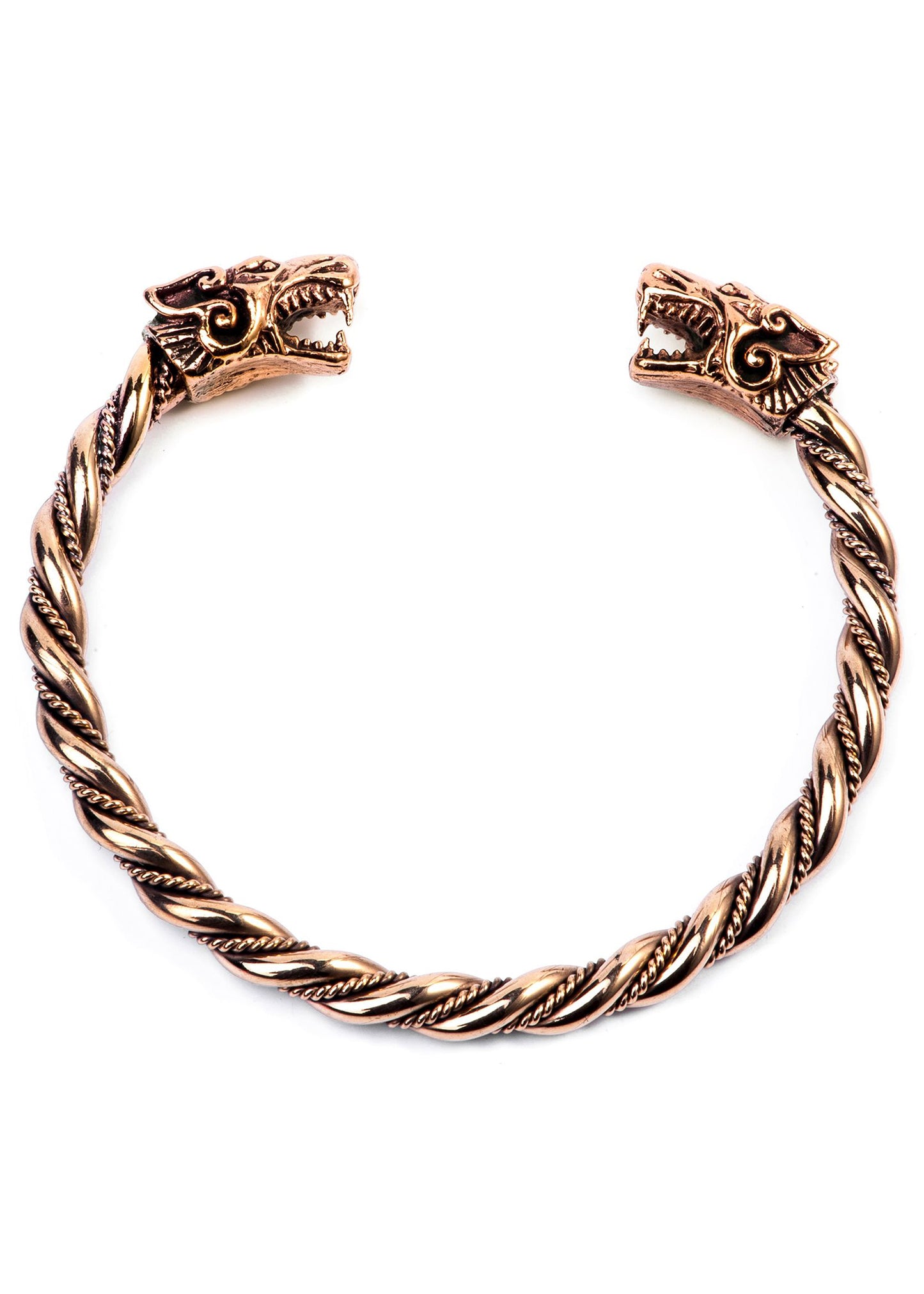 Wikinger Armreif Fenris Bronze – Fenrir Wolf Armring