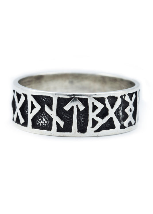 Wikinger Runen Ring Silber – Nordischer Runenring 925 Sterling