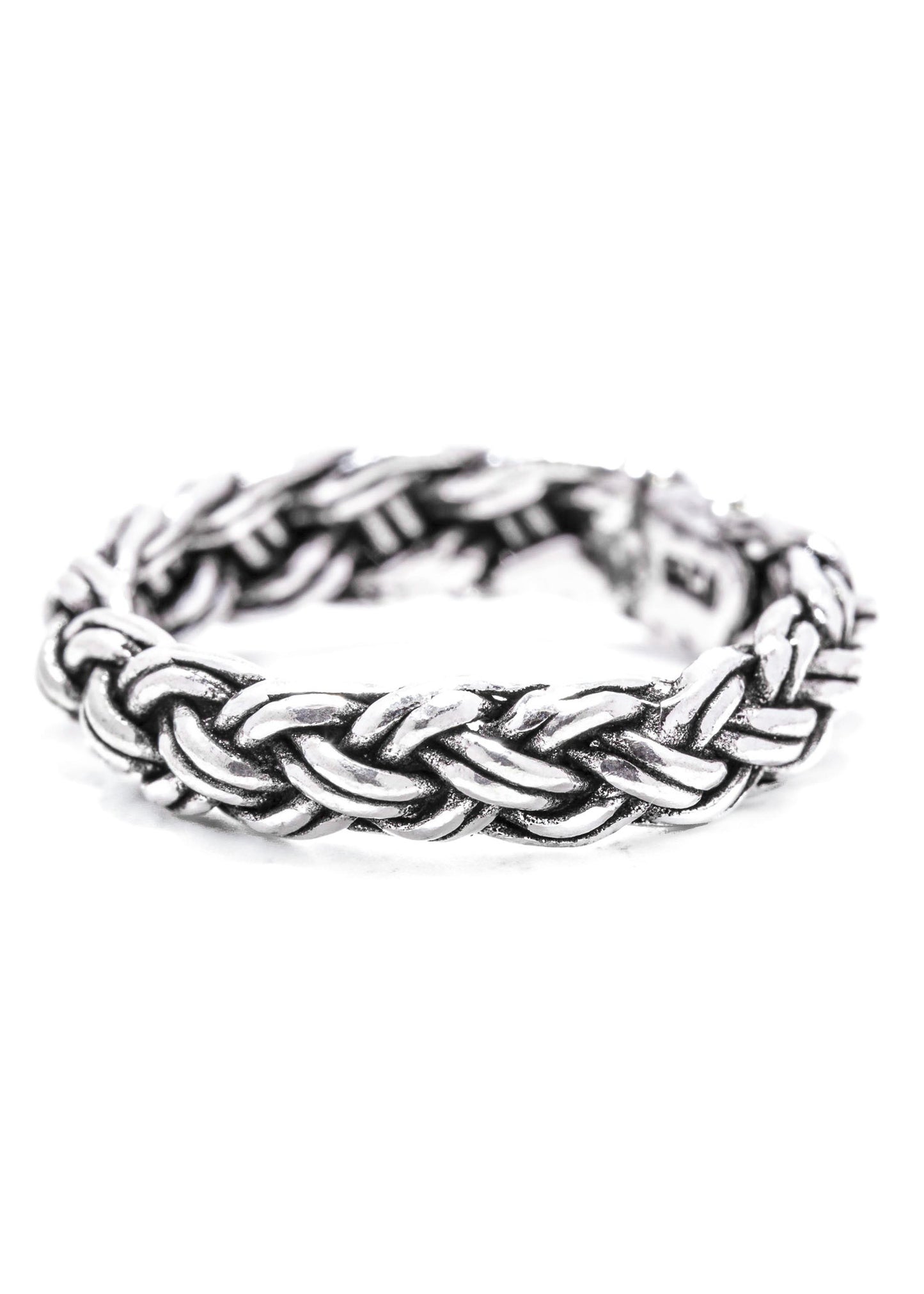 Wikinger Ring Flechtmuster Silber – Nordischer Partnerschaftsring 925 Sterling