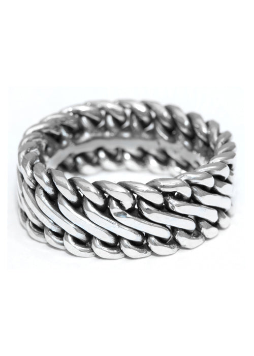 Wikinger Ring Flechtmuster Silber – Nordischer Flechtring 925 Sterling