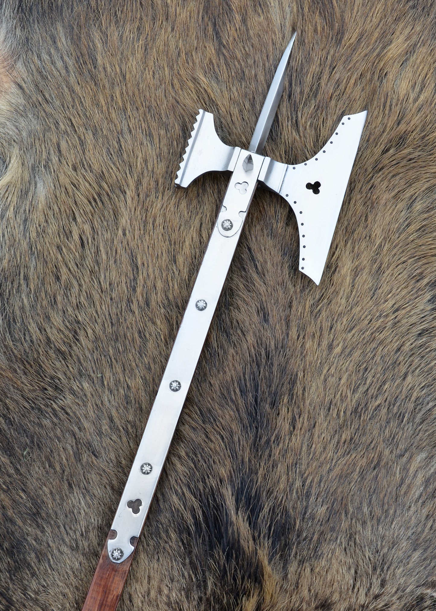Mordaxt um 1475 – Mittelalterliche Pollaxe mit Hammerkopf