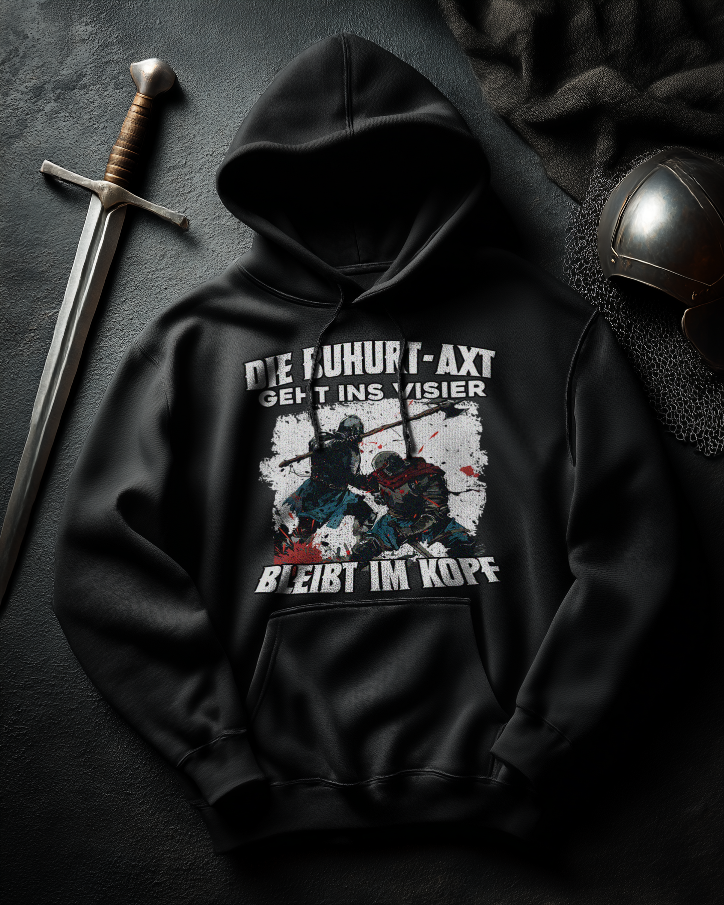 Buhurt Herren Hoodie | Bleibt Im Kopf | Bouhourt Männer Hoodie
