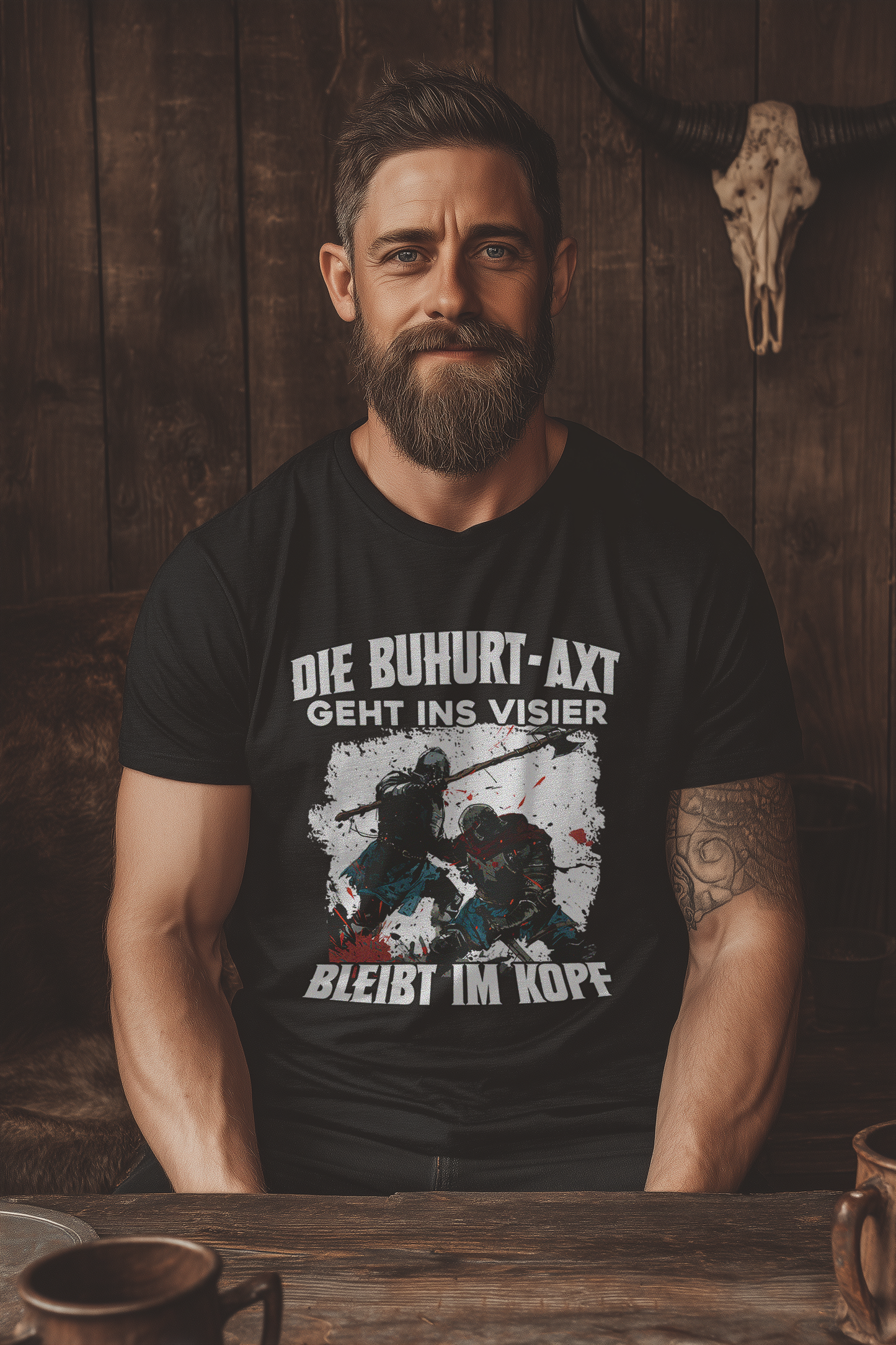 Buhurt Herren Premium T-Shirt | Bleibt Im Kopf | Bouhourt Männer Shirt