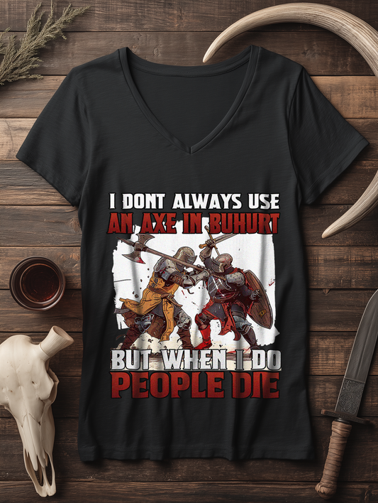 Buhurt Axe | Damen Bio V-Neck Shirt