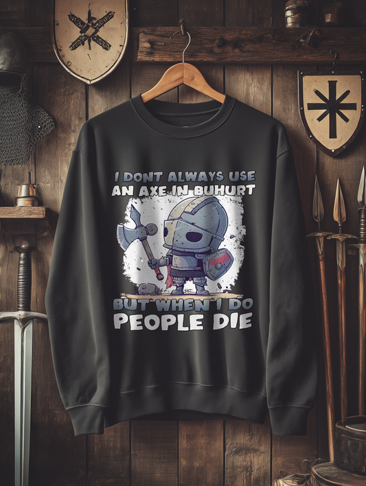 Buhurt Herren Premium Sweatshirt– „Chibi Buhurt Axe Knight“