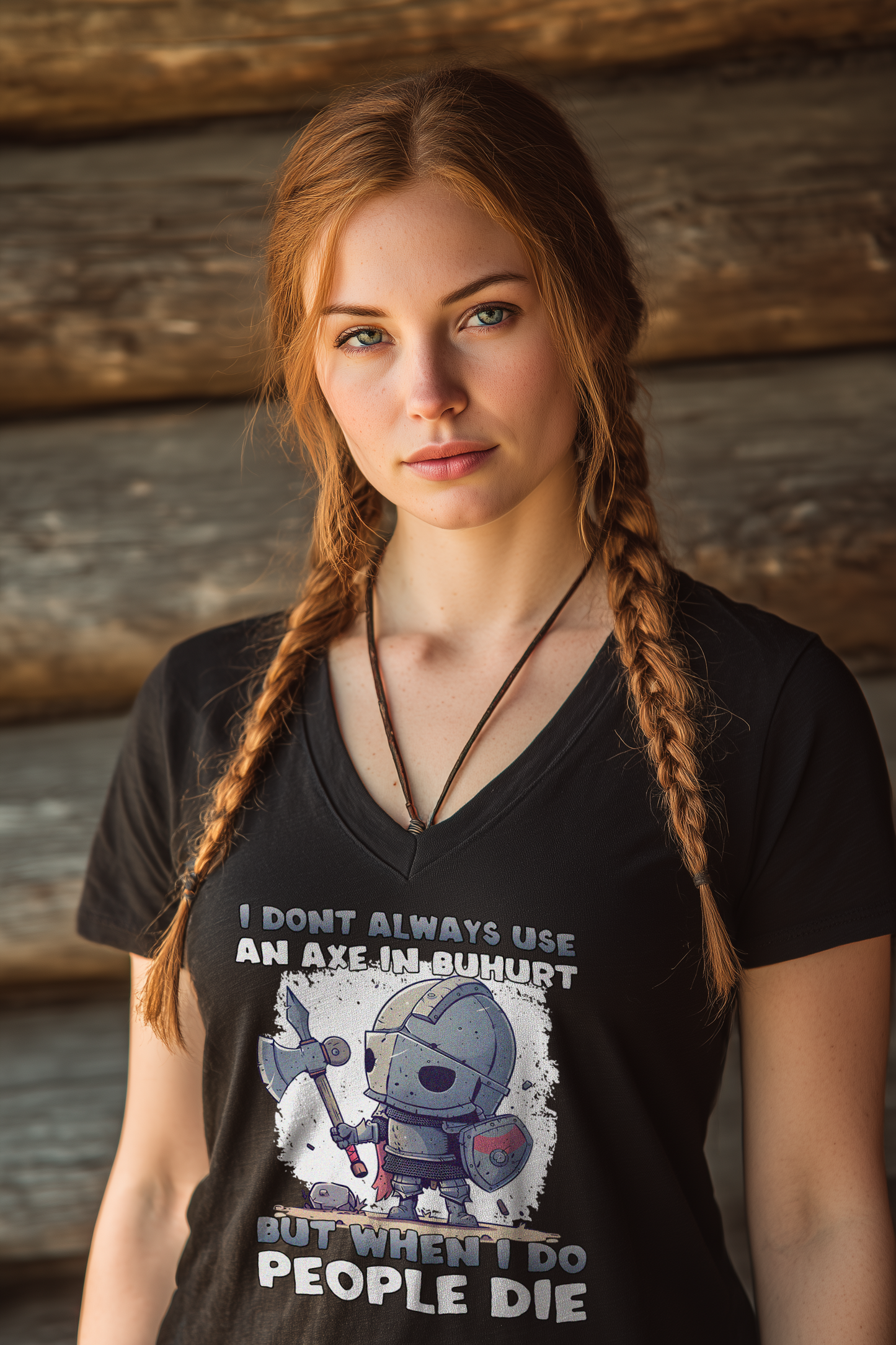 I don’t always use an axe in Buhurt | Damen Bio V-Neck T-Shirt