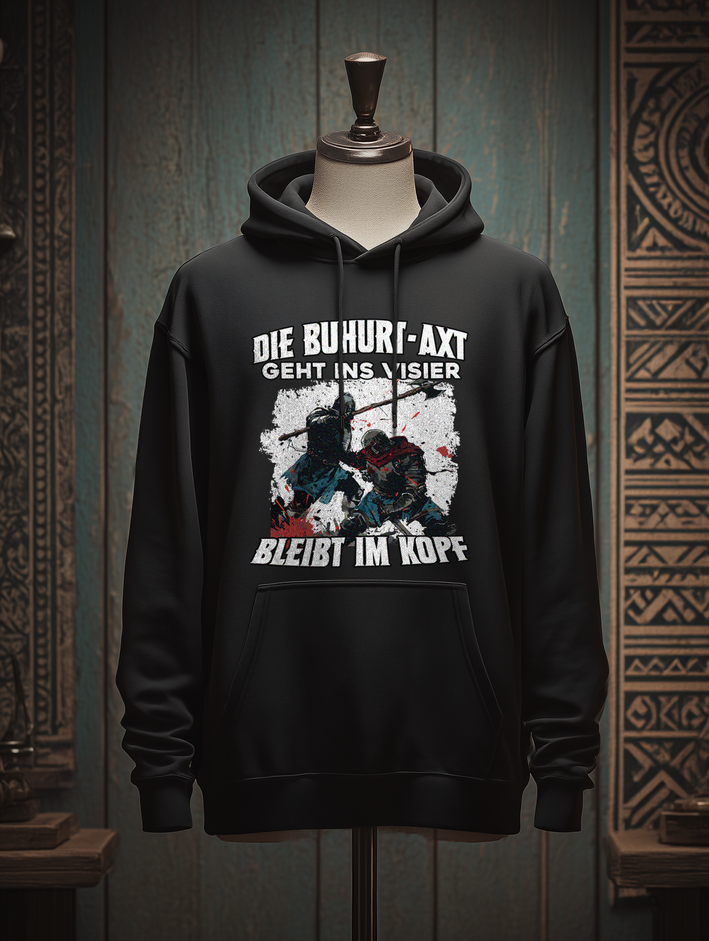 Buhurt Herren Hoodie | Bleibt Im Kopf | Bouhourt Männer Hoodie